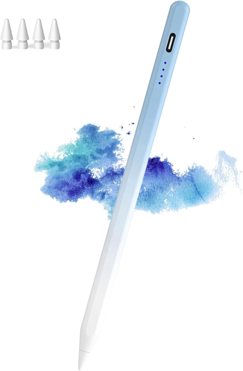 CMARS Stylus Pen for iPad(2018-2025), Pad Pencil 10th Generation with Palm Rejection, Active Digital Pencil Compatible with Apple iPad 6/7/8/9/10/A16, Pro 11"/12.9"/13"/M4, Mini 5/6, Air 3/4/5/M2/M3 -Blue - Image 1